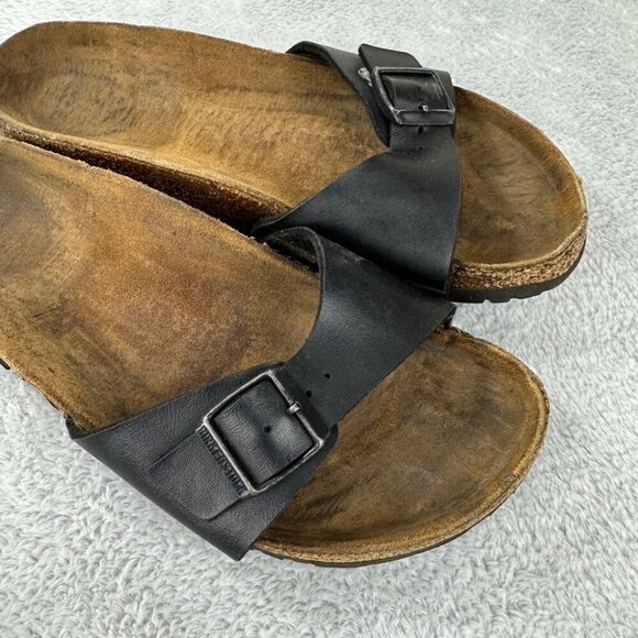 Birkenstock Madrid Black Leather Sandals Women’s Size 40 EU - Picture 8 of 12